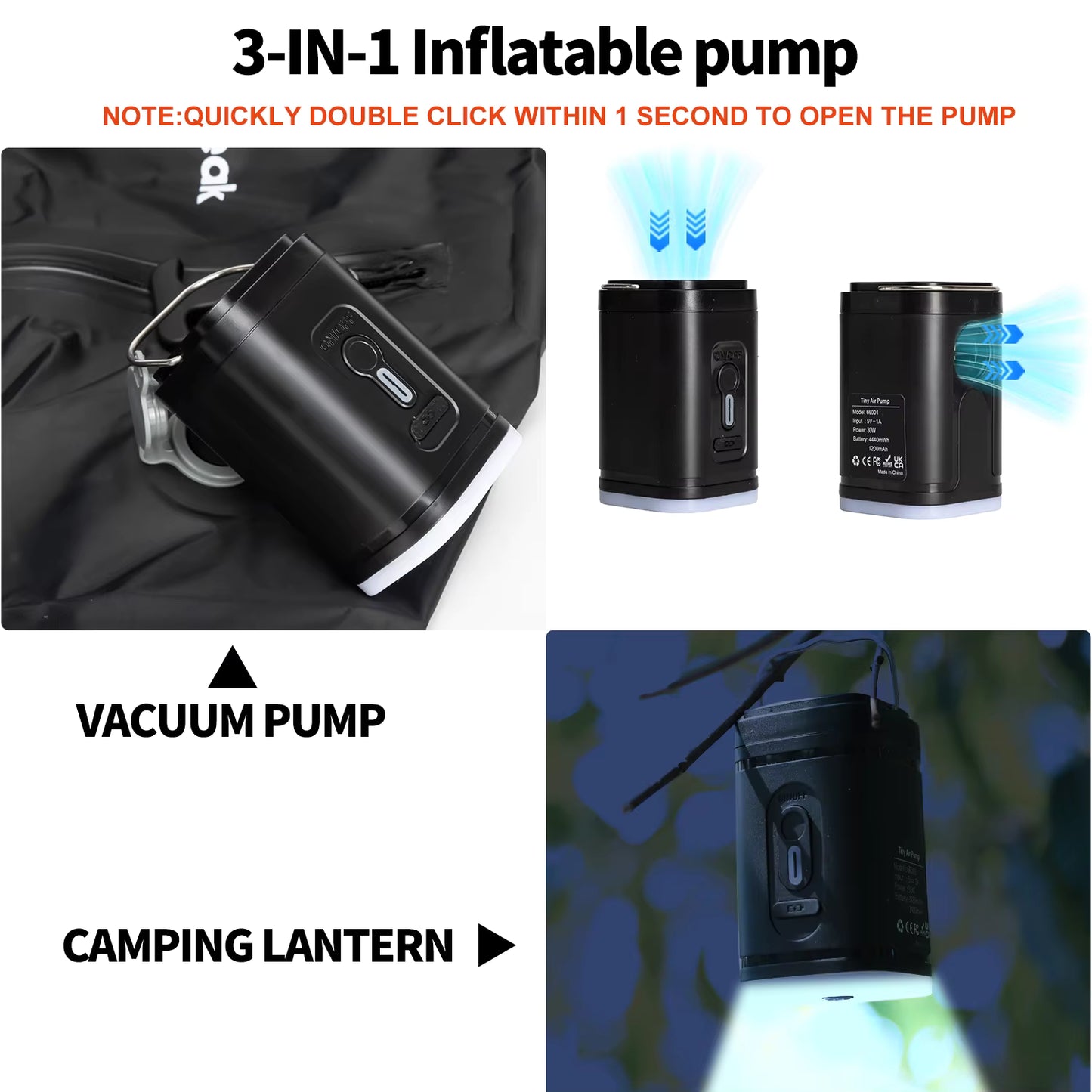 Bolsa de vacio con bomba para viajar